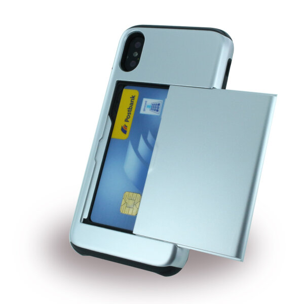 Cyoo Slid Style Hülle Cover iPhone X,XS Silber