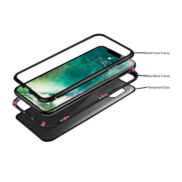 Cyoo Magnet Hülle Cover iPhone Xs Max Schwarz