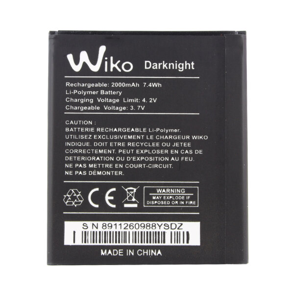 Wiko - Darknight Original Akku - 2000mAh