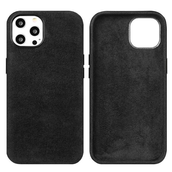 Cyoo Alcantara Hülle Cover  iPhone 11 Schwarz