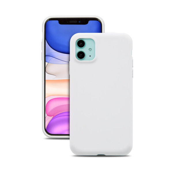 Cyoo Liquid Silikon Hülle iPhone 12 mini Weiss