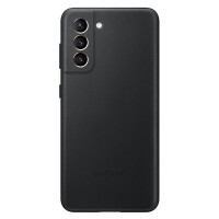 Samsung Leder Hülle Galaxy S21+ Schwarz