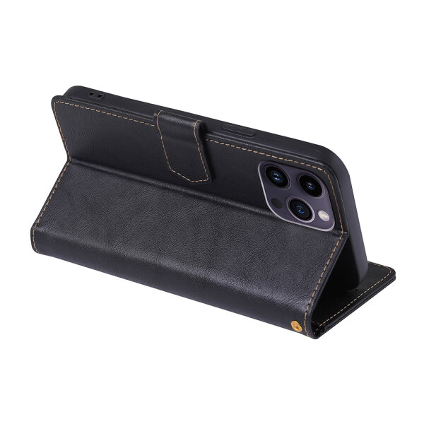 Cyoo Premium Tasche iPhone 14 Pro Schwarz