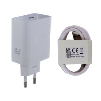 Oppo VCB3H Supervooc Ladegerät 33W + USB-C Kabel