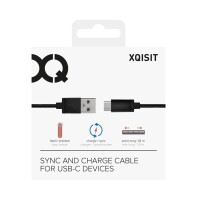 XQISIT Cotton USB-C Ladekabel 1.8m