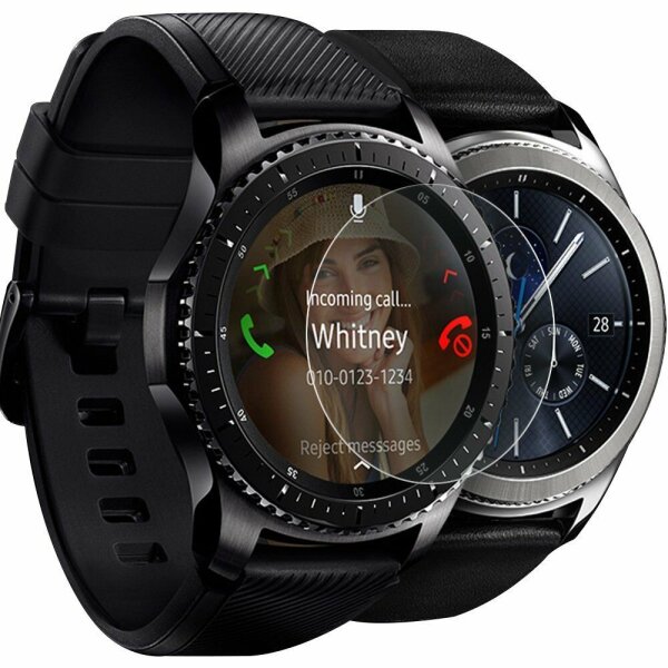 2x Glasfolie für Samsung Gear S3 Hart Glas Displayschutz 9H Echtglas Schutz Glas