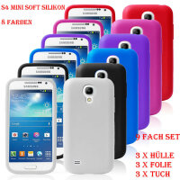 3x Set Samsung Galaxy S4 Mini  i9190  Soft-Silikon Case...